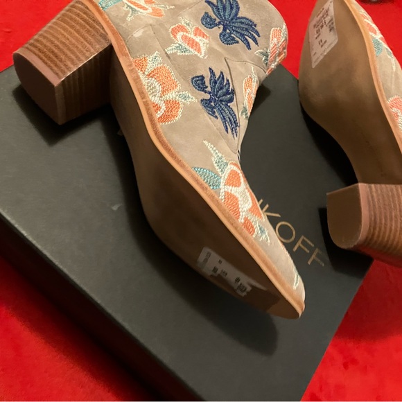Rebecca Minkoff Embroidered Suede Ankle Boots - Picture 4 of 4